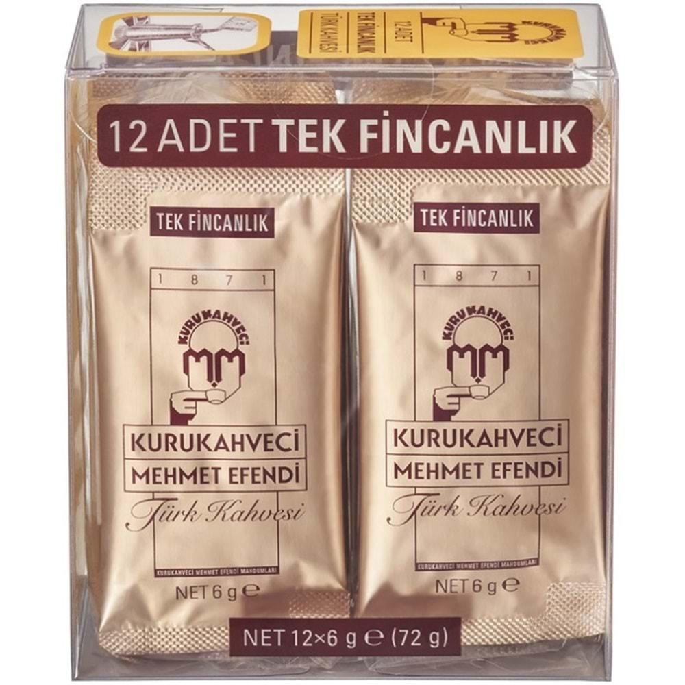 Mehmet Efendi Kurukahveci Türk Kahvesi 6GR Tek Fincanlık (144 Lü Set) (12PK*12)