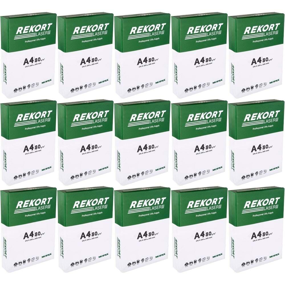 Mopak Rekort A4 80GR/M2 Fotokopi Kağıdı 7500 Adet (15PK*500)