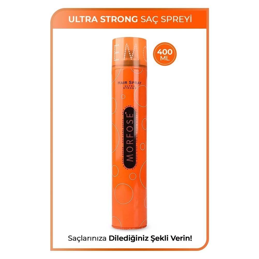 Morfose Saç Spreyi 400ML Ultra Sert (Turuncu) (2 Li Set)