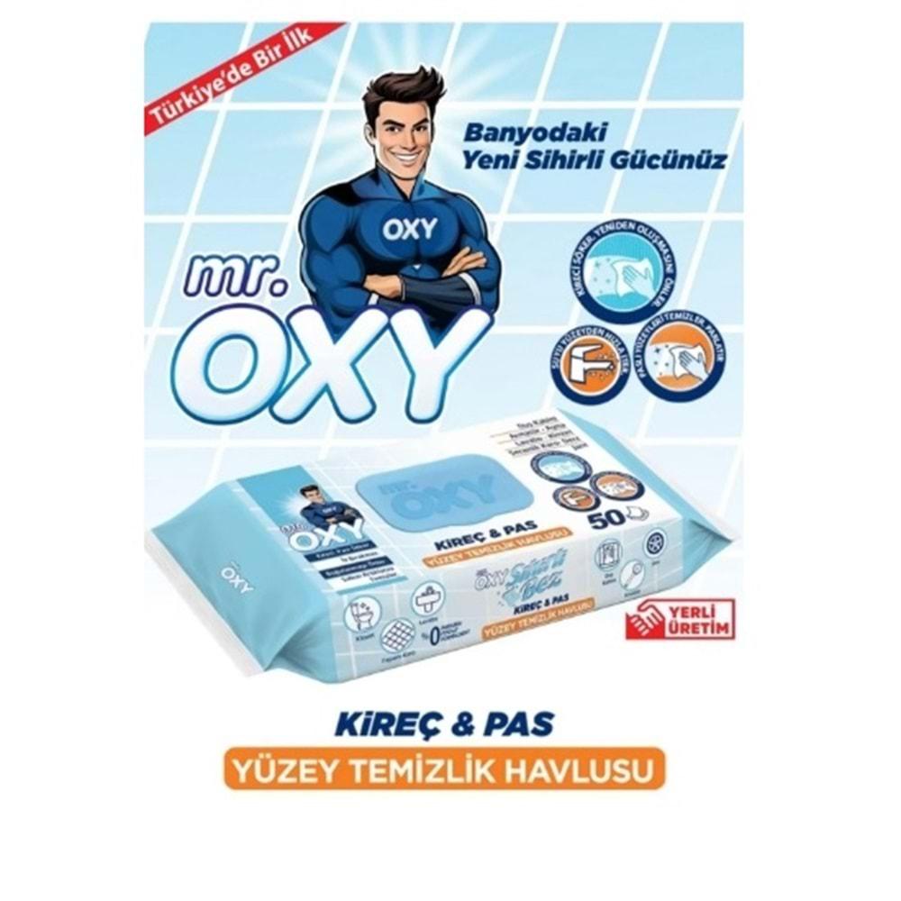 Mr. Oxy Sihirli Bez Kireç & Pas Yüzey Temizlik Havlusu 50 Yaprak Plastik Kapaklı (9 Lu Set) 350 Yprk