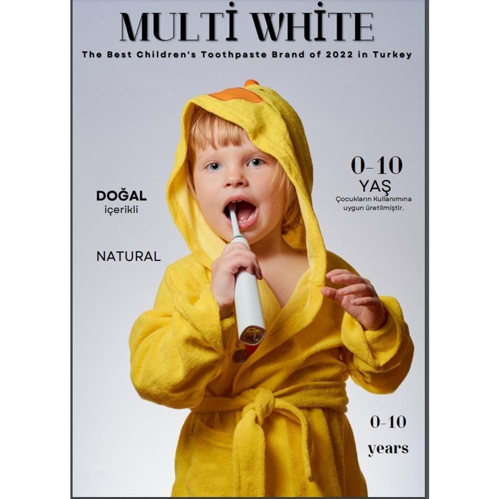 Multi White Diş Macunu 50ML Çilek Aromalı Bol Vitaminli (0-10 Yaş) (9 Lu Set)