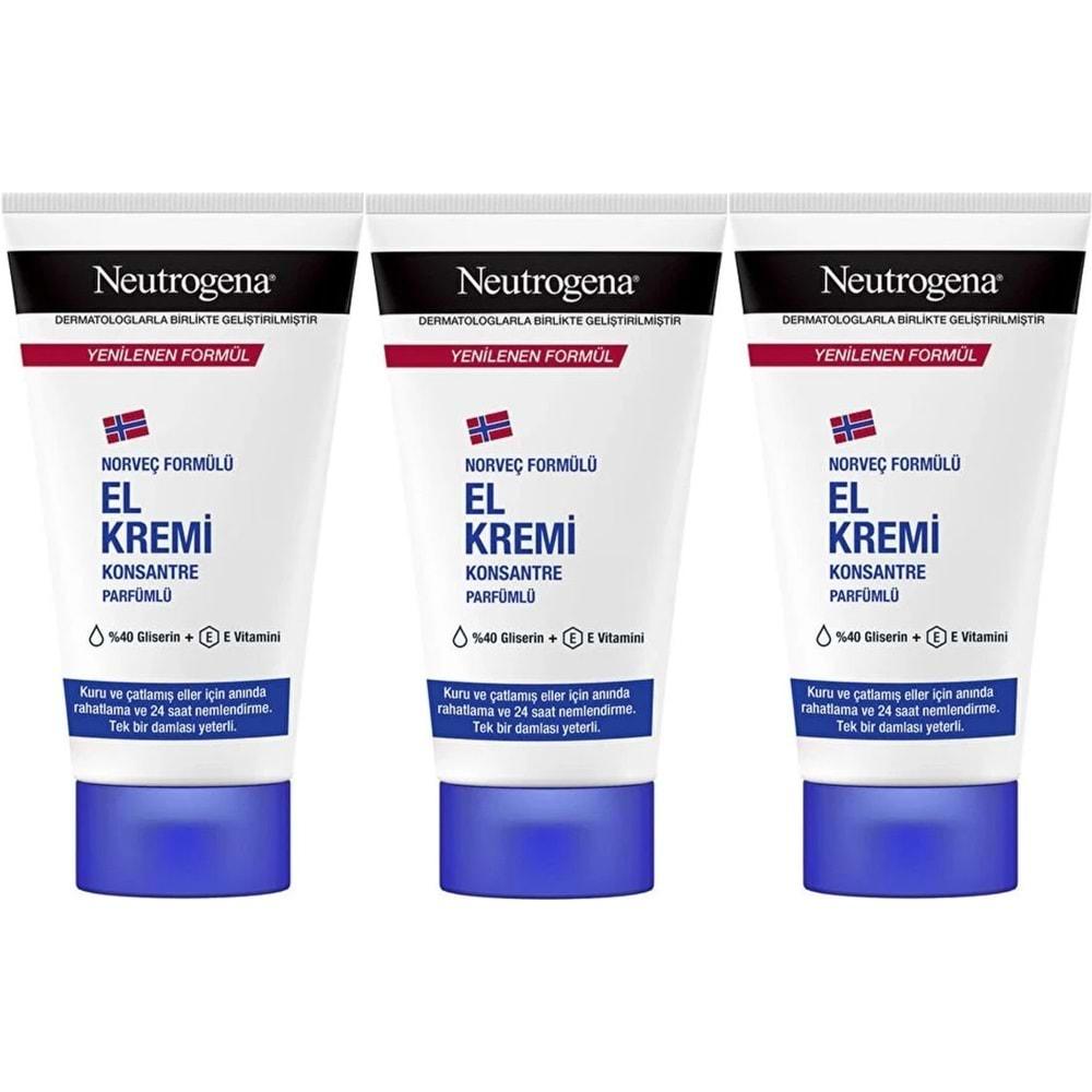 Neutrogena El Bakım Kremi 50ML Parfümlü (3 Lü Set)