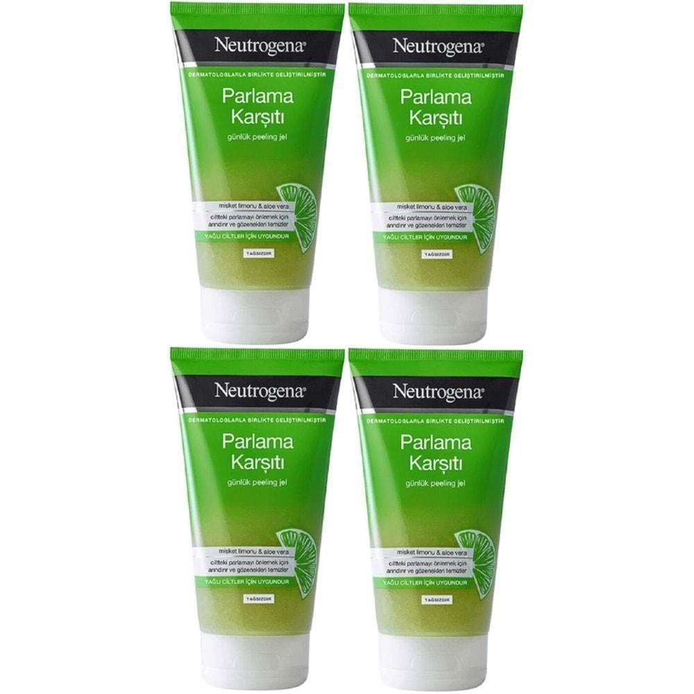 Neutrogena Parlama Karşıtı Yağsız Peeling Jel 150ML (4 Lü Set)