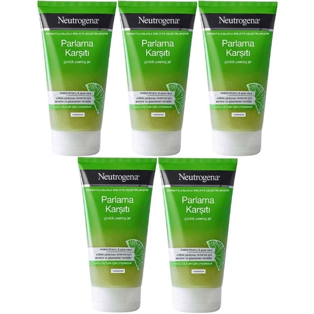 Neutrogena Parlama Karşıtı Yağsız Peeling Jel 150ML (5 Li Set)