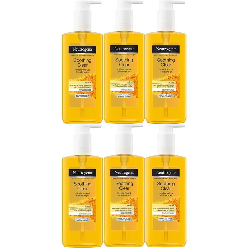 Neutrogena Soothing Clear Micellar Yüz Temizleme Jeli 200ML (6 Lı Set)