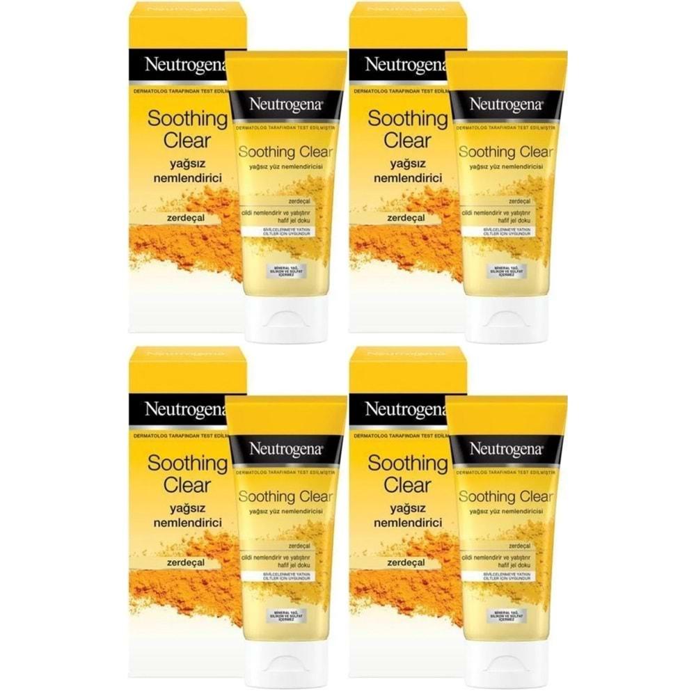 Neutrogena Soothing Clear Yağsız Nemlendirici 75ML (4 Lü Set)