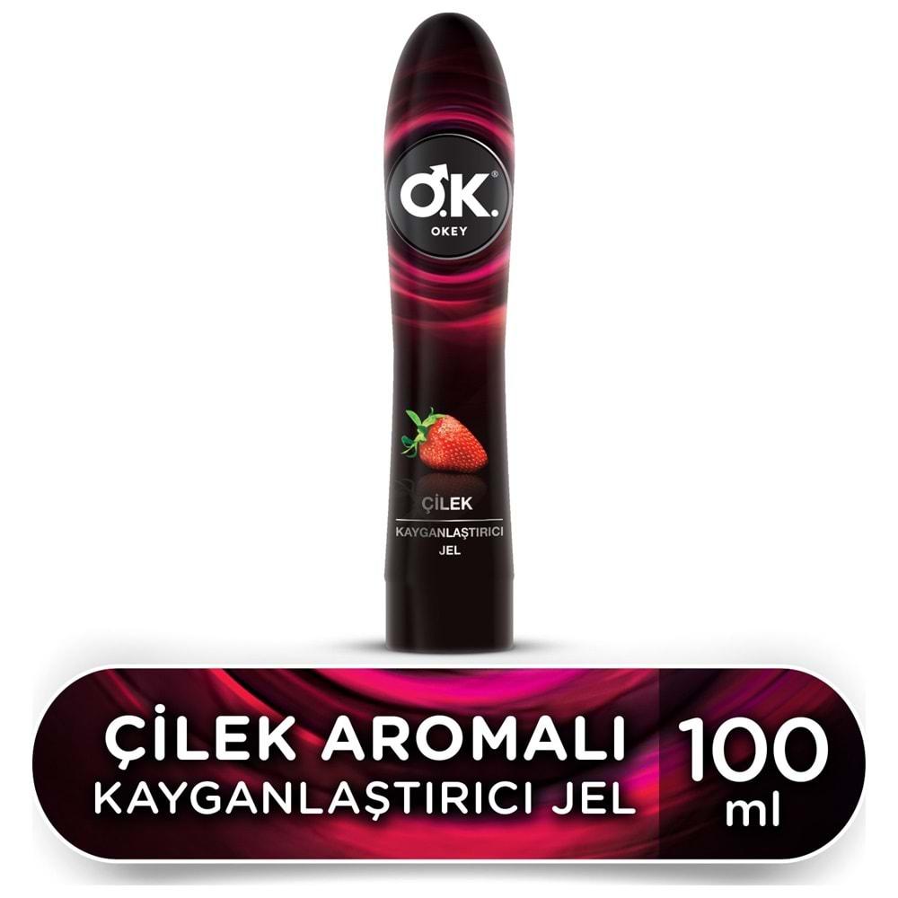 Okey Kayganlaştırıcı Jel 100ML Çilekli (2 Li Set)