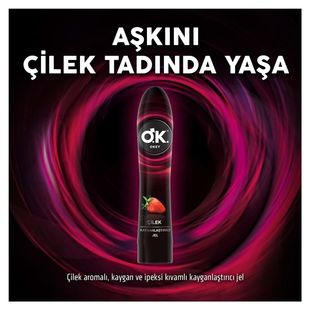 Okey Kayganlaştırıcı Jel 100ML Çilekli (2 Li Set)