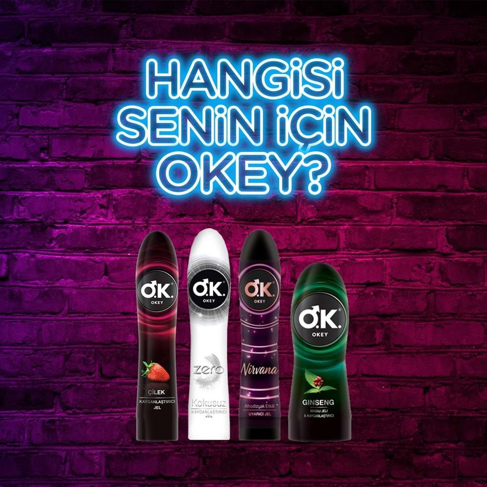 Okey Kayganlaştırıcı Jel 100ML Çilekli (3 Lü Set)