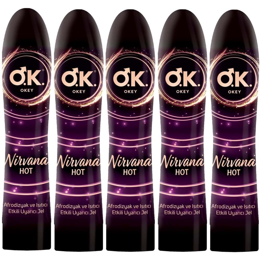 Okey Kayganlaştırıcı Jel 100ML Nirvana Hot (5 Li Set)