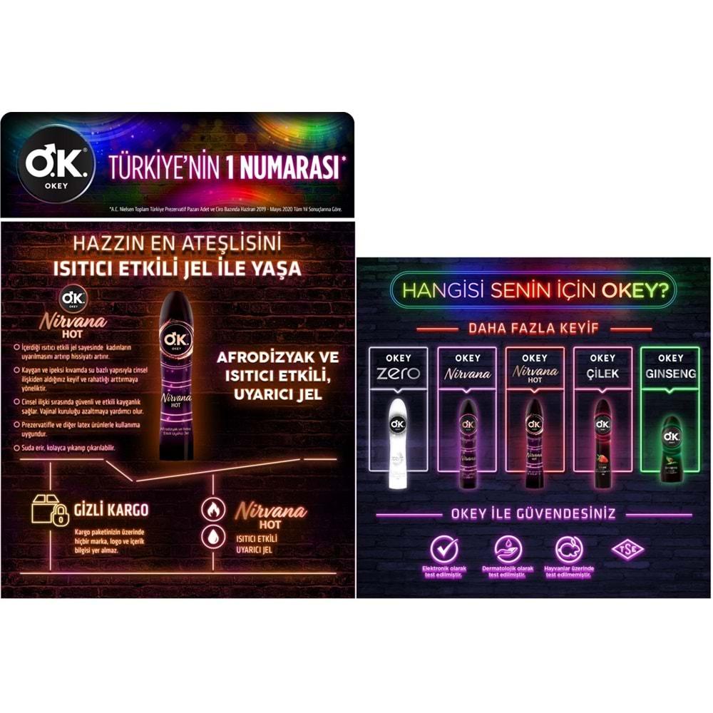 Okey Kayganlaştırıcı Jel 100ML Nirvana Hot (5 Li Set)