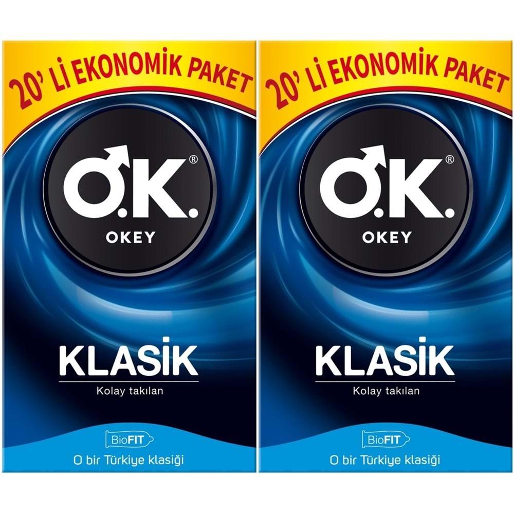 Okey Prezervatif 40 Adet Klasik Ekonomik Pk (2 Li Set)