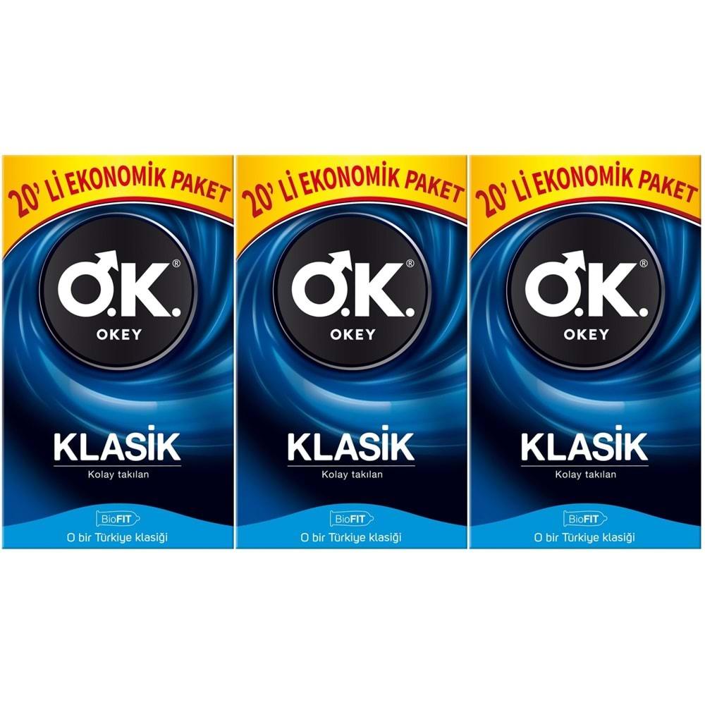 Okey Prezervatif 60 Adet Klasik Ekonomik Pk (3PK*20)