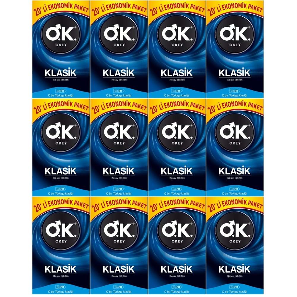 Okey Prezervatif 240 Adet Klasik Ekonomik Pk (12PK*20)