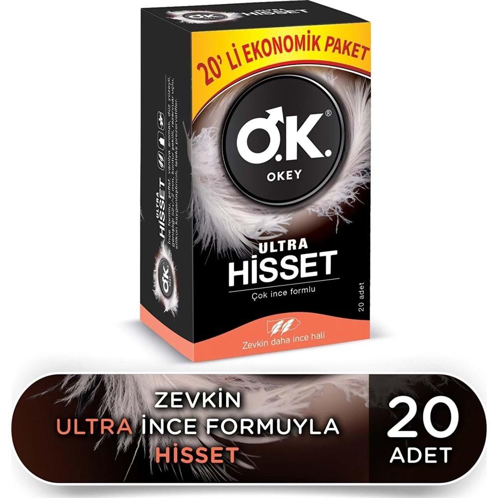 Okey Prezervatif 80 Adet Ultra Hisset Ekonomik Pk (4 Lü Set)