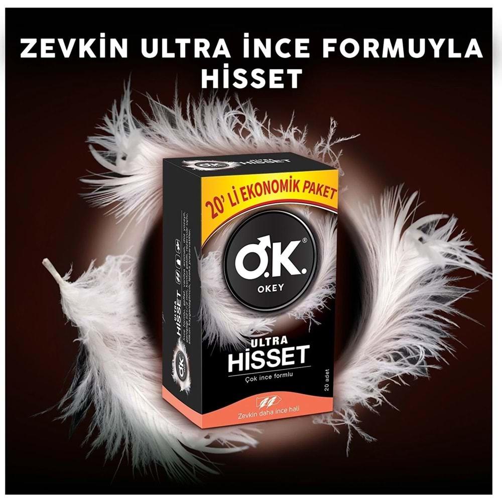 Okey Prezervatif 80 Adet Ultra Hisset Ekonomik Pk (4 Lü Set)