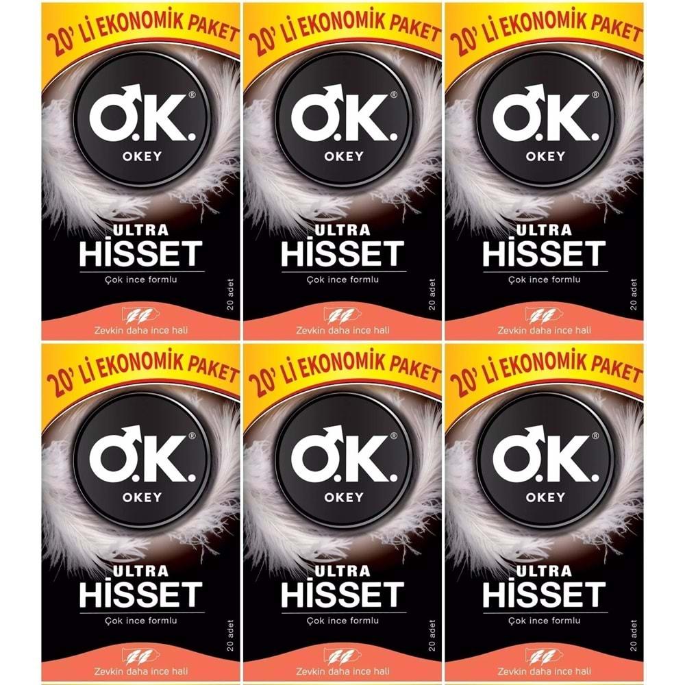 Okey Prezervatif 120 Adet Ultra Hisset Ekonomik Pk (6PK*20)