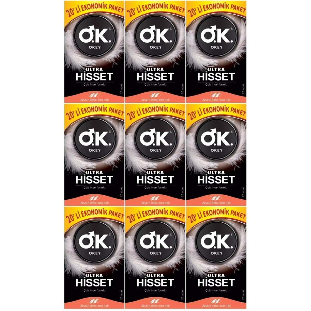 Okey Prezervatif 180 Adet Ultra Hisset Ekonomik Pk (9PK*20)