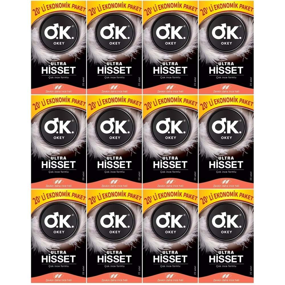 Okey Prezervatif 240 Adet Ultra Hisset Ekonomik Pk (12PK*20)