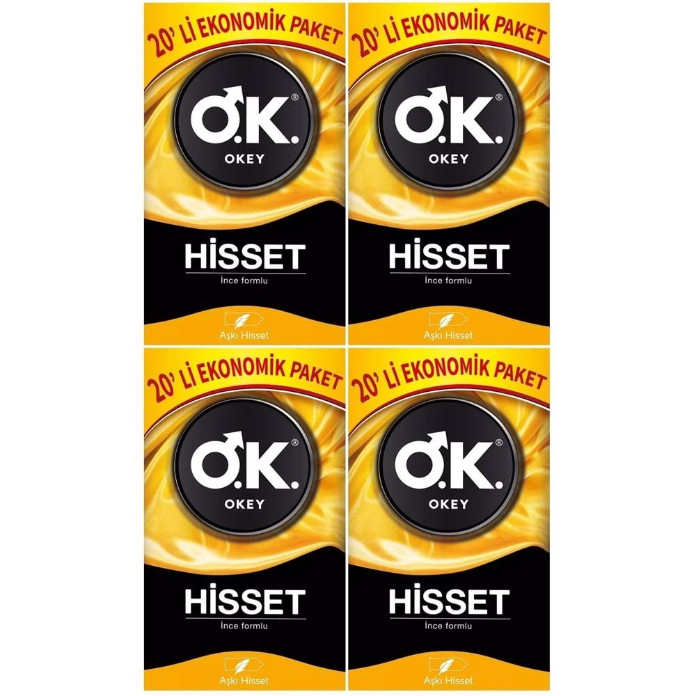 Okey Prezervatif 80 Adet Hisset Ekonomik Pk (4 Lü Set)