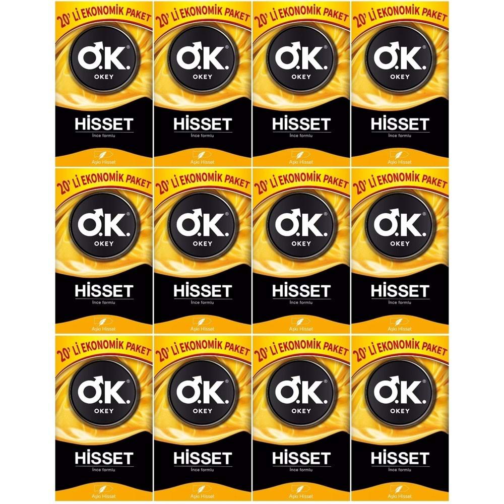 Okey Prezervatif 240 Adet Hisset Ekonomik Pk (12PK*20)