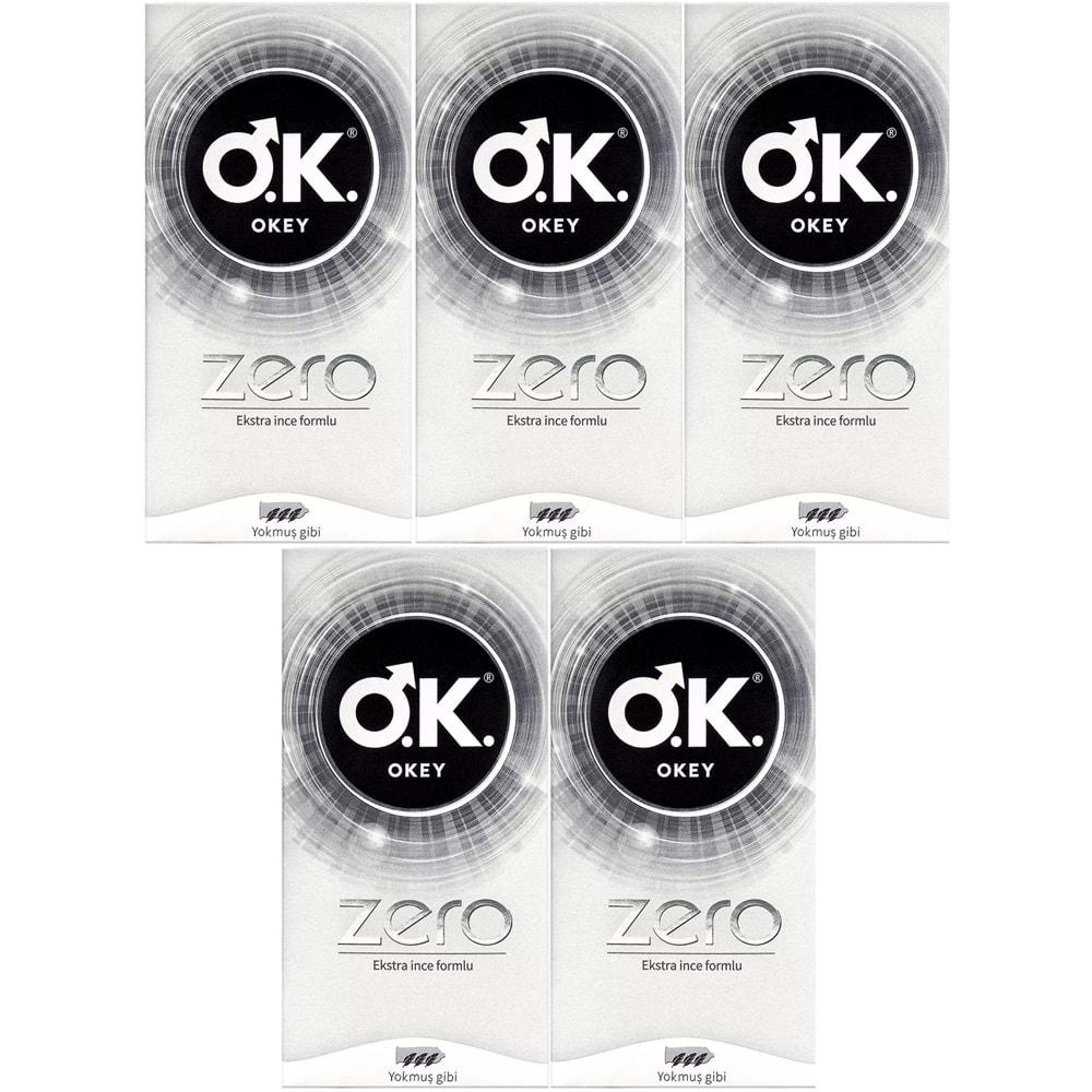 Okey Prezervatif 100 Adet Zero (Ekstra İnce Formlu) Ekonomik Pk (5 Li Set)