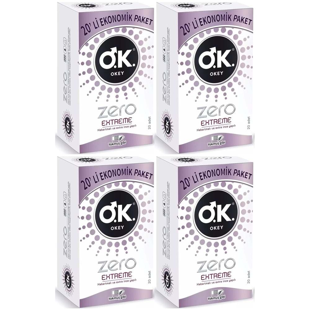 Okey Prezervatif 80 Adet Zero Extreme Ekonomik Pk (4PK*20)