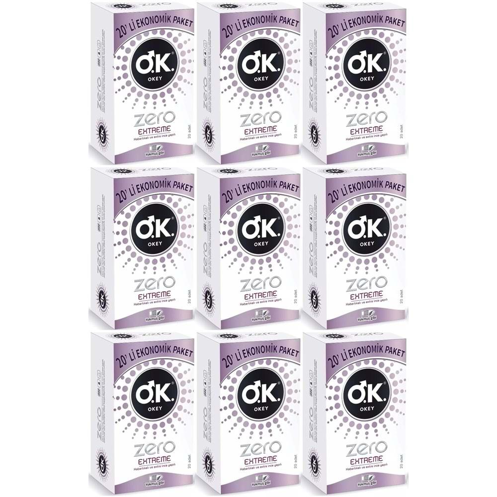 Okey Prezervatif 180 Adet Zero Extreme Ekonomik Pk (9PK*20)