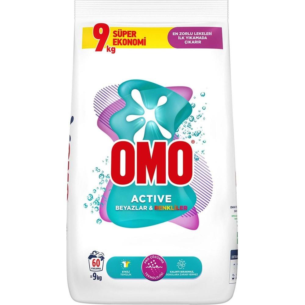 Omo Matik Toz Çamaşır Deterjanı 27KG Beyazlar ve Renkliler (180 Yıkama) (3PK*9KG)