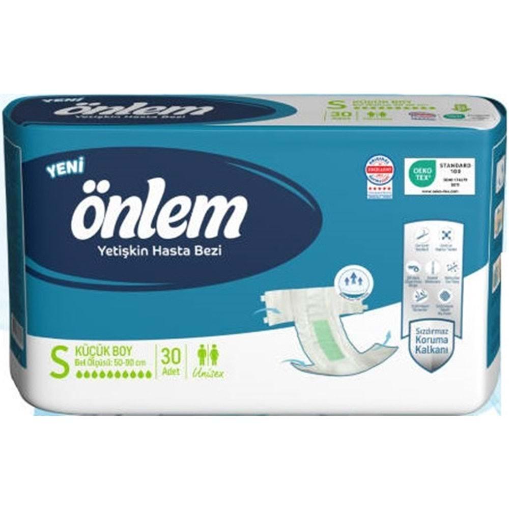 Önlem Hasta Bezi Bel Bantlı Tekstil Yüzey S - Small - Küçük 90 Adet (3PK*30)