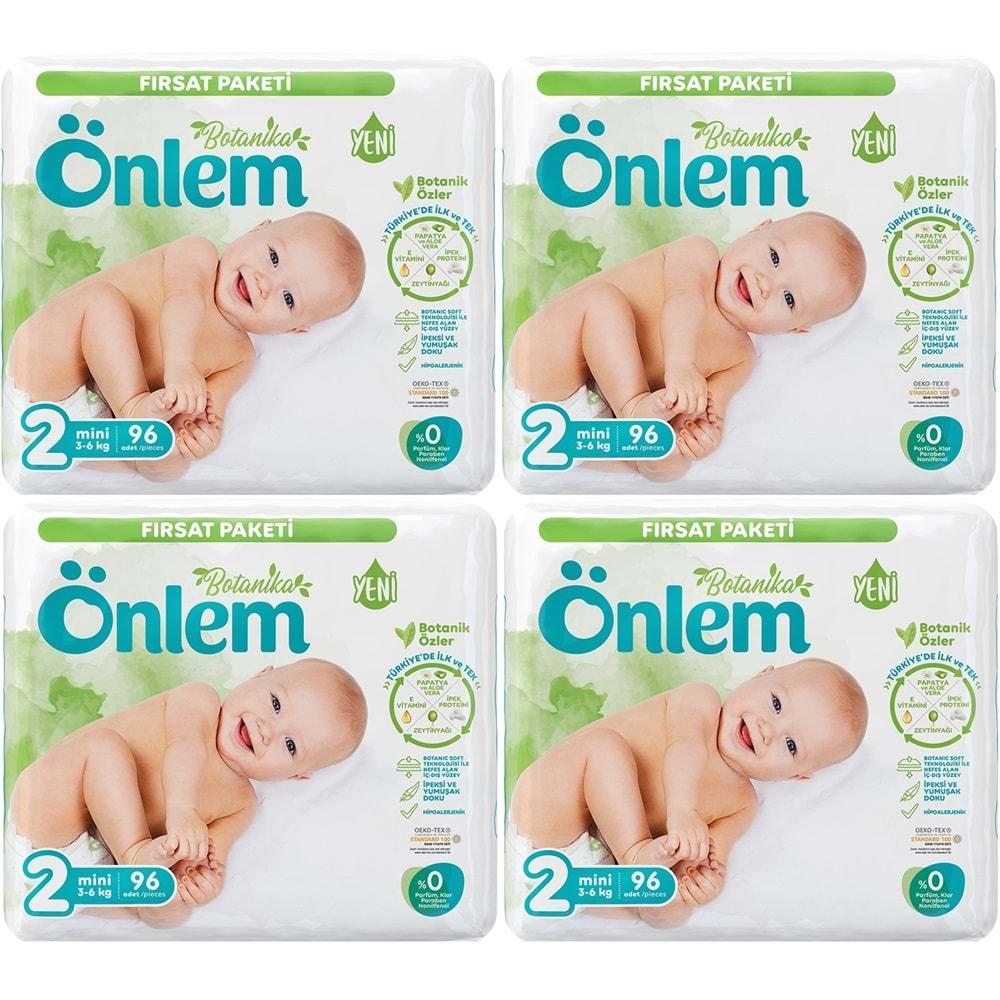 Önlem Bebek Bezi Botanika Beden:2 (3-6KG) Mini 384 Adet Avantaj Fırsat Pk