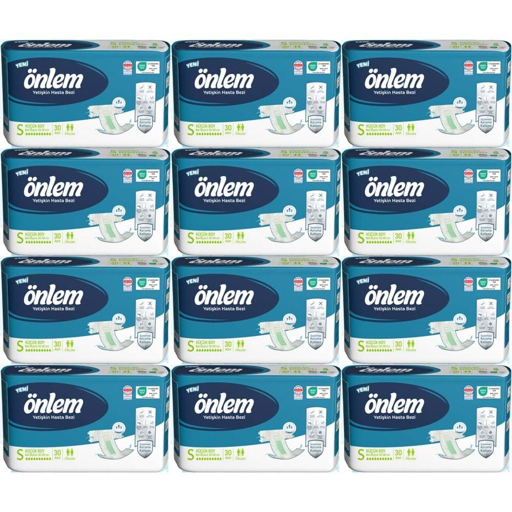 Önlem Hasta Bezi Bel Bantlı Tekstil Yüzey S - Small - Küçük 360 Adet (12PK*30)