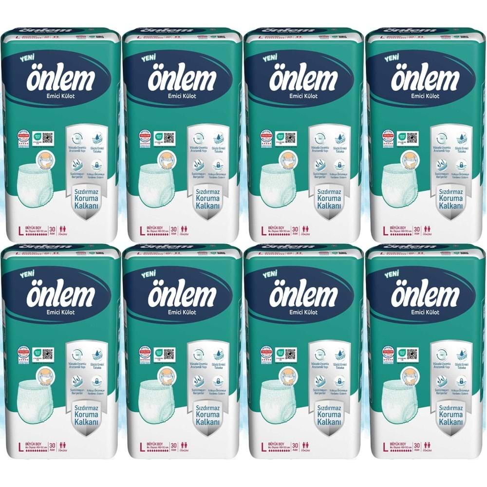 Önlem Emici Külot Yetişkin Hasta Bezi L - Large - Büyük 240 Adet (8PK*30)