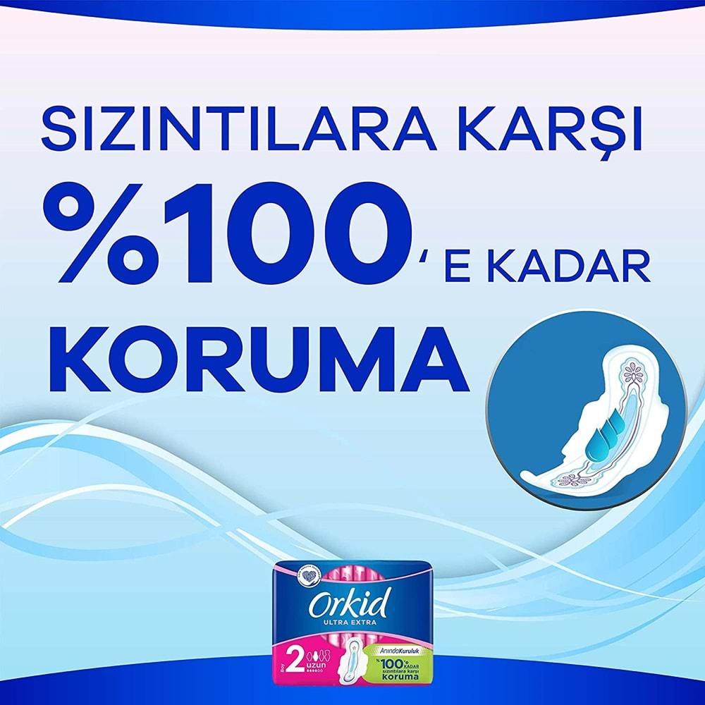 Orkid Hijyenik Ped Ultra Extra Koruma Uzun 63 Adet (9PK*7)