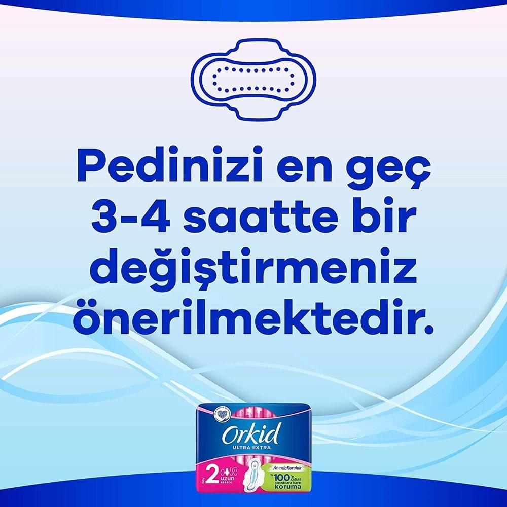 Orkid Hijyenik Ped Ultra Extra Koruma Uzun 168 Adet (24PK*7)