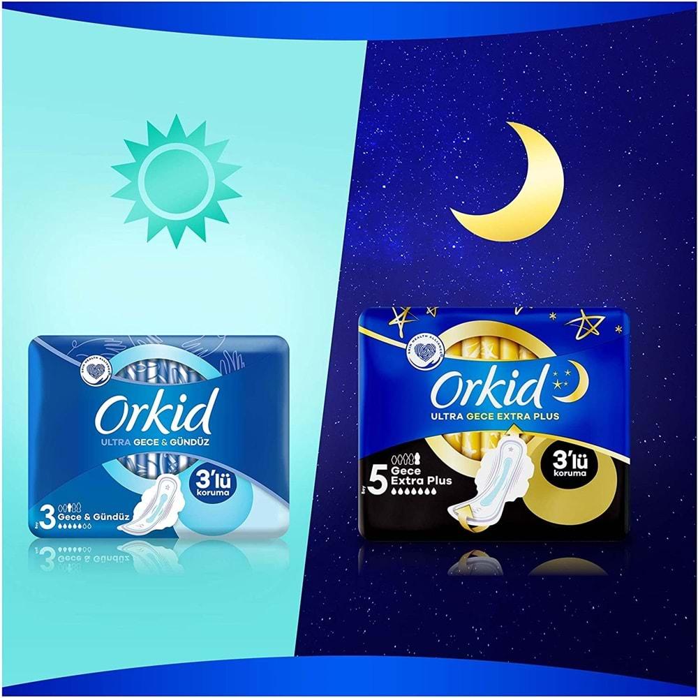 Orkid Hijyenik Ped Ultra Extra Gece&Gündüz 12 Adet (2PK*6)