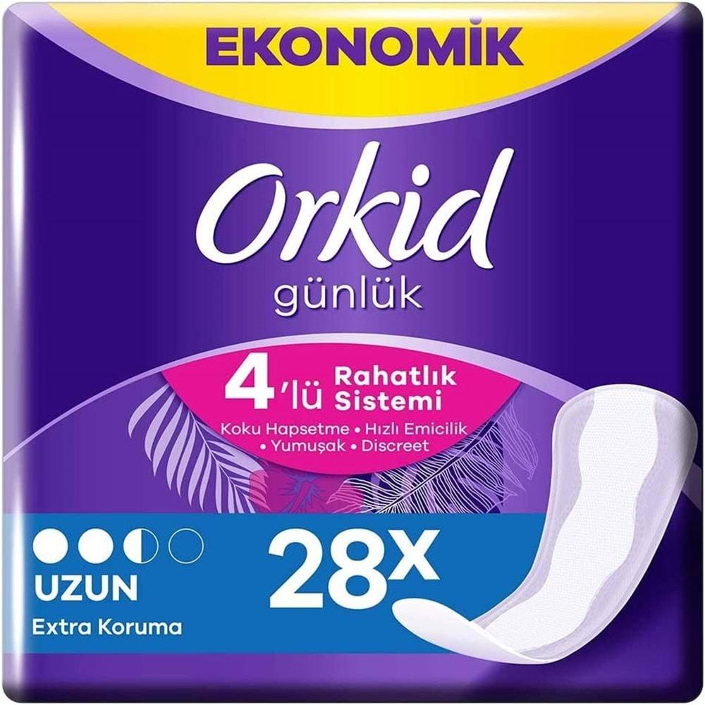 Orkid Günlük Ped Ekstra Koruma Uzun 84 Adet Ekonomik Pk (3PK*28)