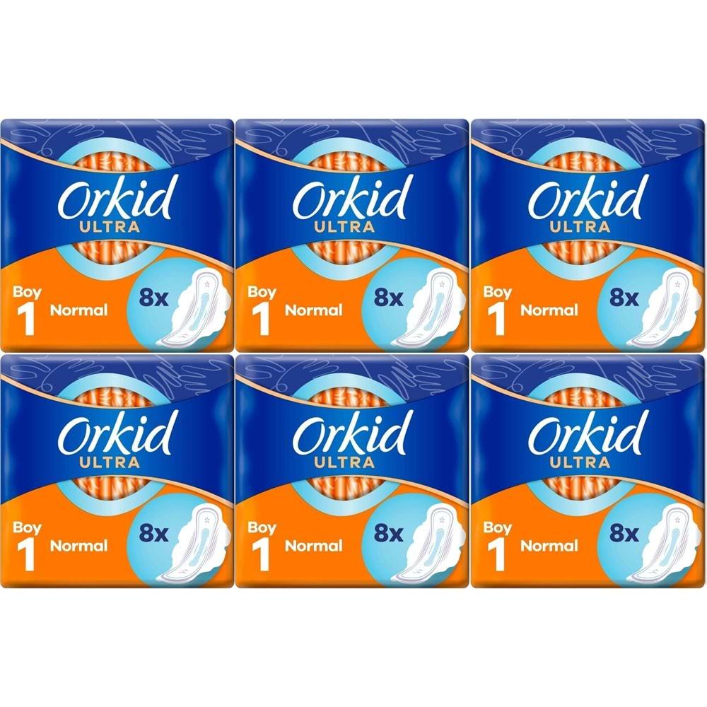 Orkid Hijyenik Ped Ultra Extra Normal 48 Adet Standart Pk (6PK*8)