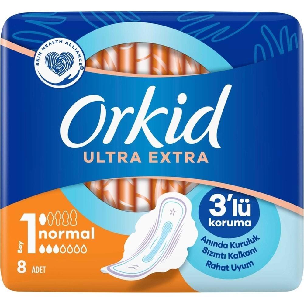 Orkid Hijyenik Ped Ultra Extra Normal 72 Adet Standart Pk (9PK*8)