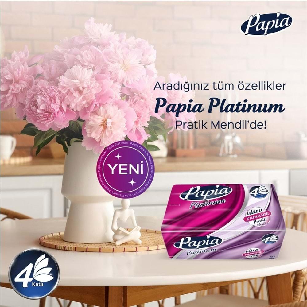 Papia Platinum Pratik Mendil 125 Yaprak (4 Katlı) 625 Yaprak (5PK*125)