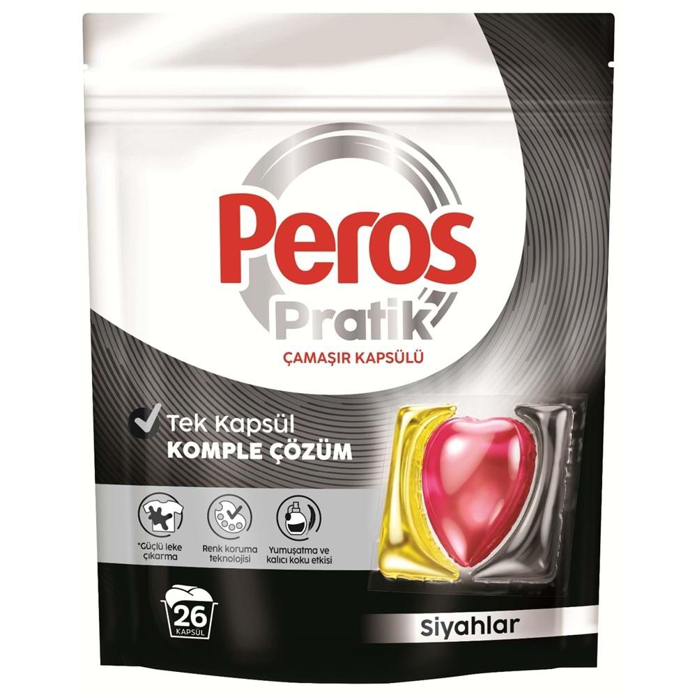 Peros Pratik Matik Çamaşır Deterjanı Kapsülü - Tableti 156 Adet Siyahlar (6PK*26)