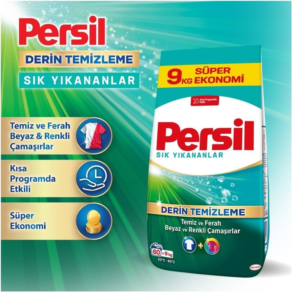 Persil Matik Toz Çamaşır Deterjanı 27KG Sık Yıkananlar Beyaz ve Renkliler İçin (3PK*9KG)(180 Yıkama)