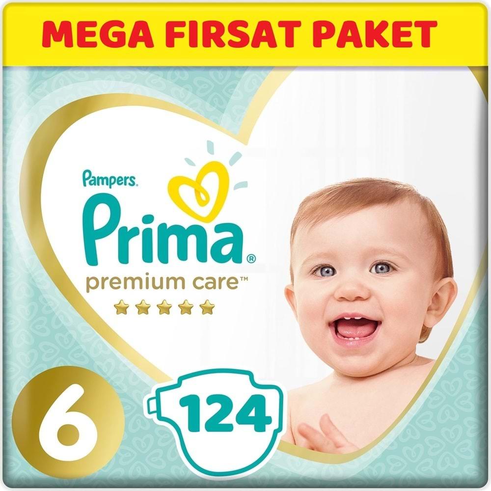 Prima Premium Care Bebek Bezi Beden:6 (13+) Extra Large 124 Adet Mega Fırsat Pk