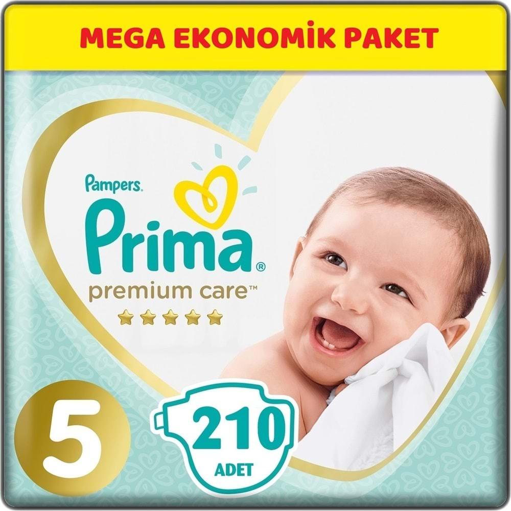 Prima Premium Care Bebek bezi Beden:5 (11-16Kg) Junior 210 Adet Mega Ekonomik Pk