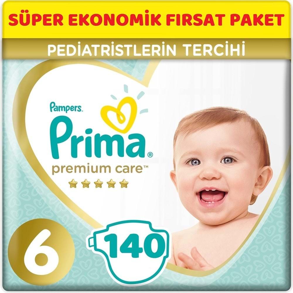 Prima Premium Care Bebek Bezi Beden:6 (13+Kg) Extra Large 140 Adet Süper Ekonomik Fırsat Pk