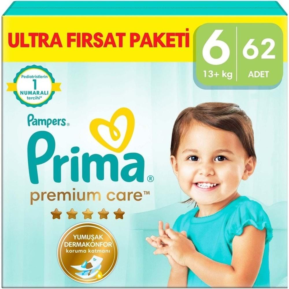 Prima Premium Care Bebek Bezi Beden:6 (13+) Extra Large 186 Adet Süper Fırsat Pk