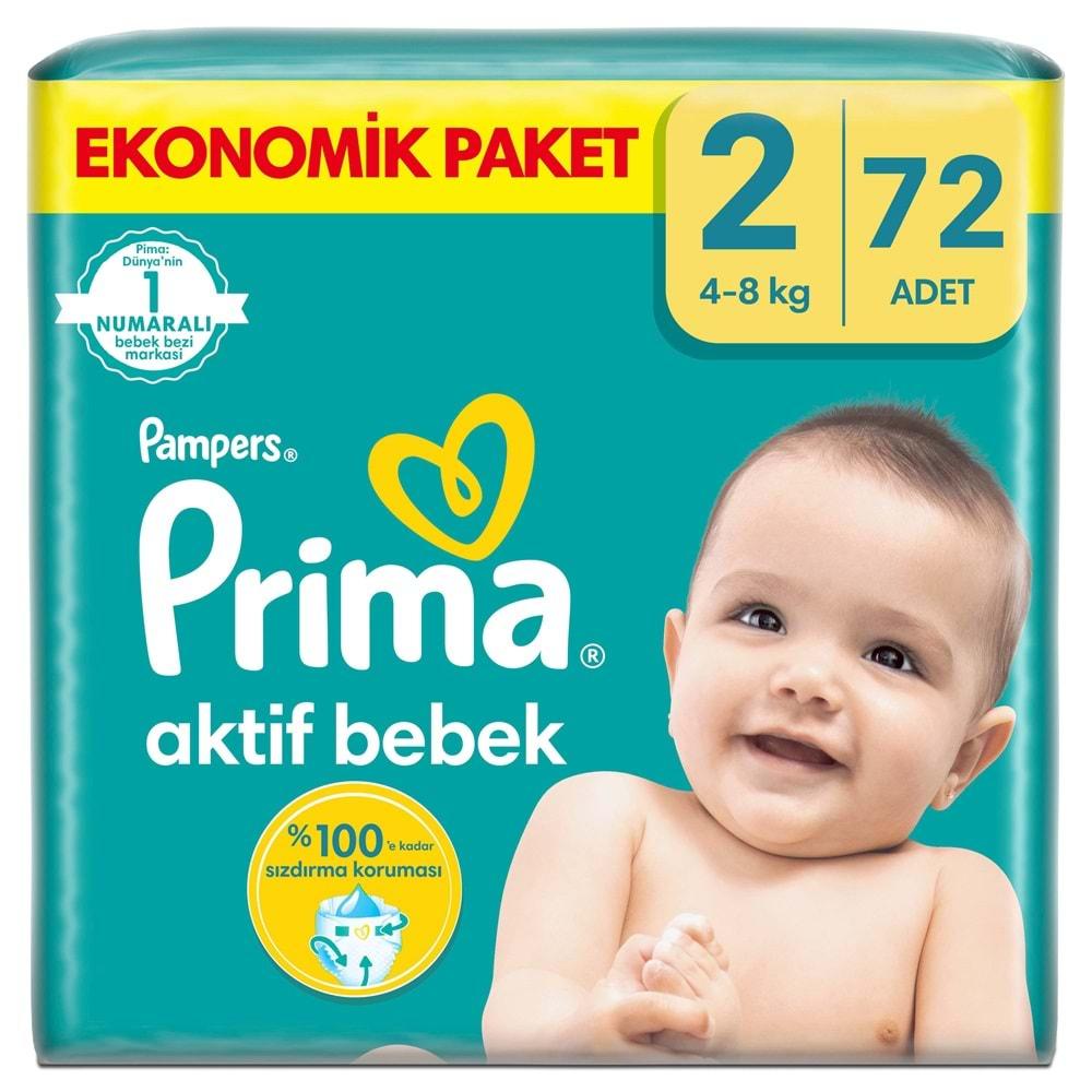Prima Bebek Bezi Beden:2 (4-8Kg) Mini 144 Adet Ekonomik Fırsat Pk