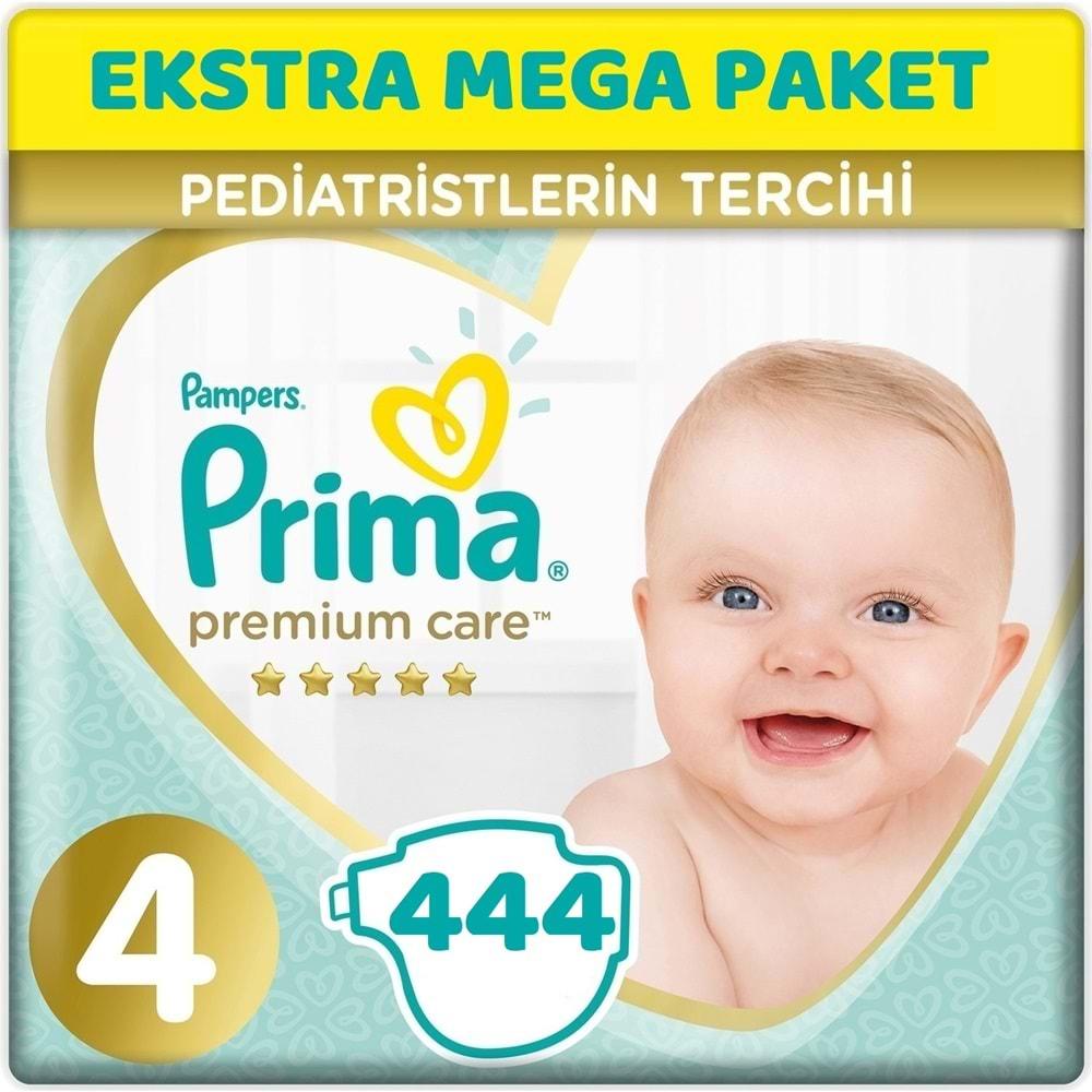 Prima Premium Care Bebek Bezi Beden:4 (9-14Kg) Maxi 444 Adet Ekstra Mega Pk