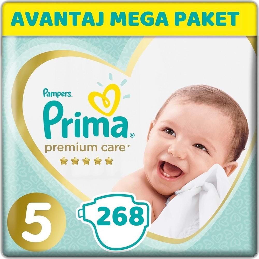 Prima Premium Care Bebek Bezi Beden:5 (11-16Kg) Junior 268 Adet Avantaj Mega Pk