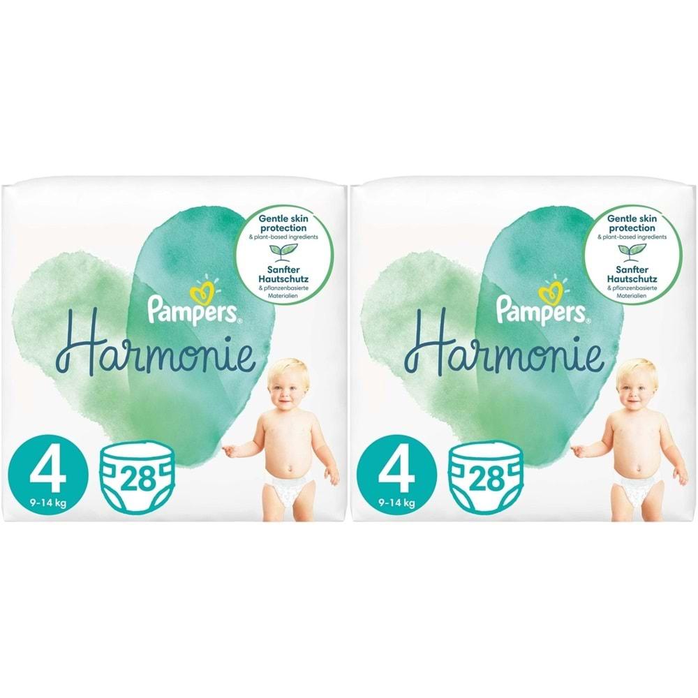 Prima Pampers Harmonie Bebek Bezi Beden:4 (9-14KG) Maxi 56 Adet Ekonomik Ultra Fırsat Pk